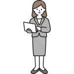 Business Person With A Personal Computer Female SVG Icon